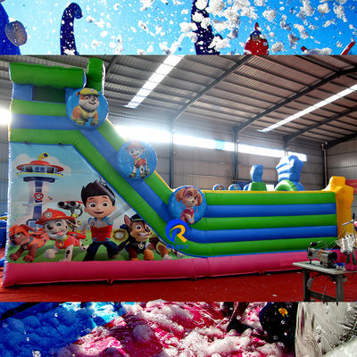 Erwachsene Party-Spiele Große PVC-Fuss Patrouille aufblasbare Springburg Rutsche mit Hindernis