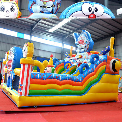 Custom Logo gedruckt große aufblasbare Burg Combo-Slide für Kinder Party
