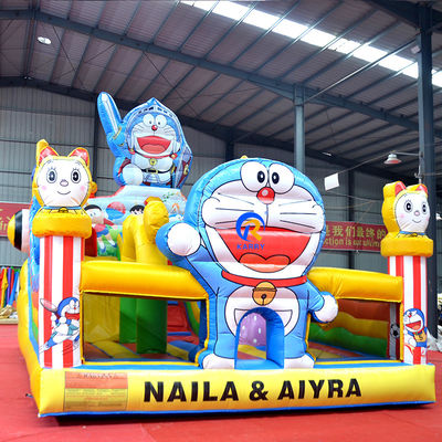 Custom Logo gedruckt große aufblasbare Burg Combo-Slide für Kinder Party