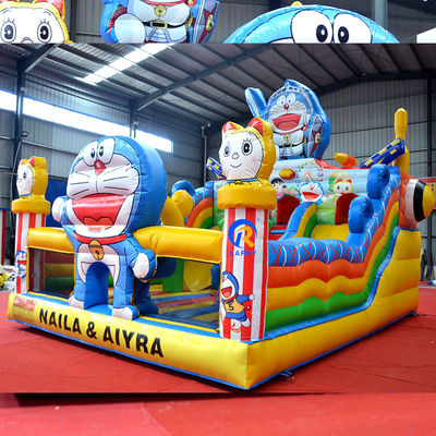 Custom Logo gedruckt große aufblasbare Burg Combo-Slide für Kinder Party