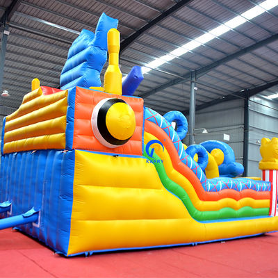 Custom Logo gedruckt große aufblasbare Burg Combo-Slide für Kinder Party