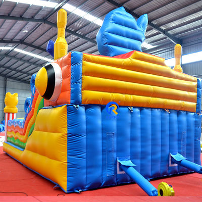 Custom Logo gedruckt große aufblasbare Burg Combo-Slide für Kinder Party