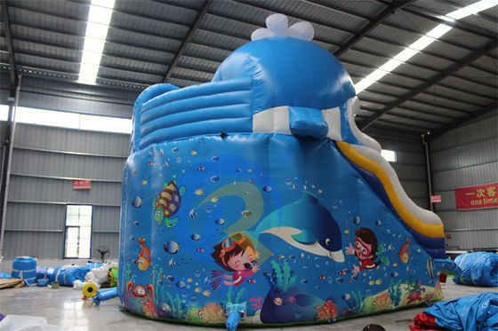 Portable PVC 0,55mm Plane Aufblasbare Wasserrutsche mit Pools und Schwimmballspielzeug