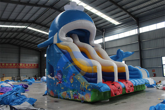 Portable PVC 0,55mm Plane Aufblasbare Wasserrutsche mit Pools und Schwimmballspielzeug