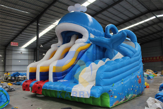 Portable PVC 0,55mm Plane Aufblasbare Wasserrutsche mit Pools und Schwimmballspielzeug