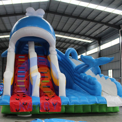 Portable PVC 0,55mm Plane Aufblasbare Wasserrutsche mit Pools und Schwimmballspielzeug