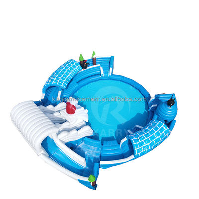 Blaser inklusive Eisbärenthemen aufblasbarer Wasserpark 15x15m Ideal für Sommeraktivitäten