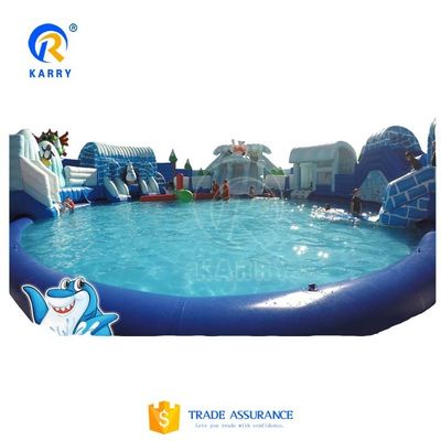 Blaser inklusive Eisbärenthemen aufblasbarer Wasserpark 15x15m Ideal für Sommeraktivitäten