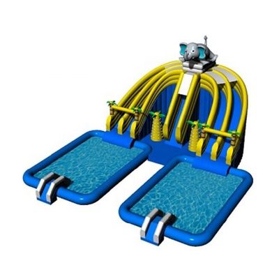 Individuelles Wasserpark mit Pool und Wasserrutsche