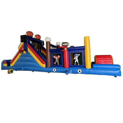 Unisex-Ball-Sport-Spiel-Strecke Land aufblasbare Hindernisbahn mit Sprunghaus und Rutsche