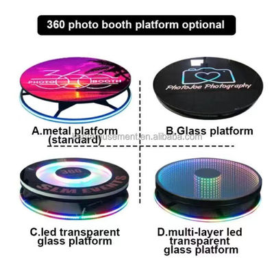 360-Video-Fotobooth Automatisch mit Led-Magie-Spiegel Ipad 360-Fotobooth-Maschine 115cm