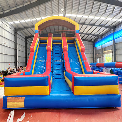 Kinder aufblasbare Spiele Vermietung von PVC-Doppelspur aufblasbaren Wasserrutschen