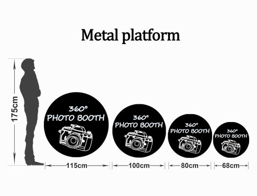 Bringen Sie Ihre Hochzeit oder Party auf die nächste Stufe mit 68cm/80cm/100cm/115cm 360 Photo Booth
