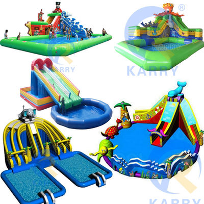 Aufblasbare Wasserrutsche und Pool für Kinder und Erwachsene mit umweltfreundlichem Design