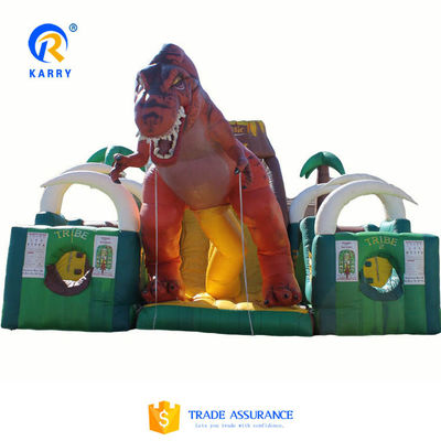 Jurassic Dinosaur Park Party Vermietung Freiluft-Spielplatz Aufblasbares Hindernisfeld