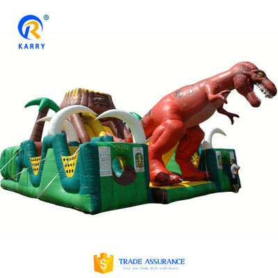 Jurassic Dinosaur Park Party Vermietung Freiluft-Spielplatz Aufblasbares Hindernisfeld