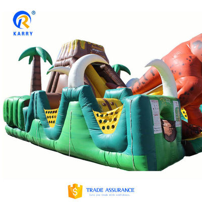 Jurassic Dinosaur Park Party Vermietung Freiluft-Spielplatz Aufblasbares Hindernisfeld