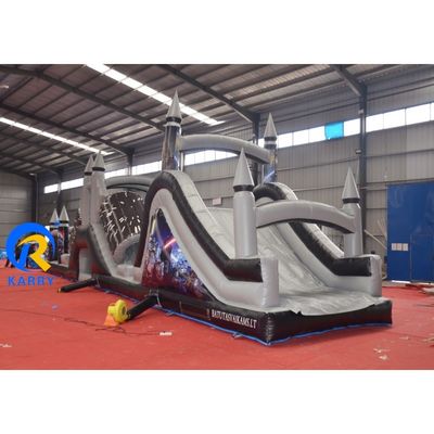 Funktionen PORTABLE Grau und Schwarz aufblasbare Hindernisbahn mit Blaser 18x3,5m individuell