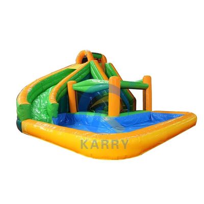 PVC-Material Kinderspiel Outdoor Kleines aufblasbares Wasserpark Spiele mit und 5-10 Passagiere