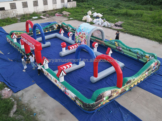 Kinder Lieblings-Kommerzielle Custom Große aufblasbare Go Kart-Strecke für Kinder-Sport-Spiele