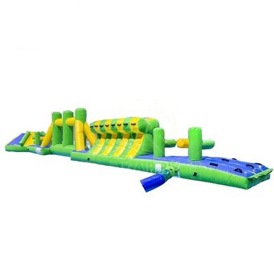 CE-zertifizierte 16m Aqua Run Course Hindernis kundenspezifisches farbenfrohes Design für Wasserpark