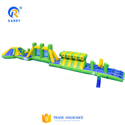 CE-zertifizierte 16m Aqua Run Course Hindernis kundenspezifisches farbenfrohes Design für Wasserpark