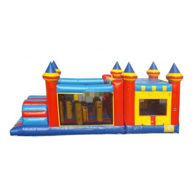 Blau 48ft Marmor Manie Hinderniskurs aufblasbar Multi konfigurierbar Rutsch und Sprung