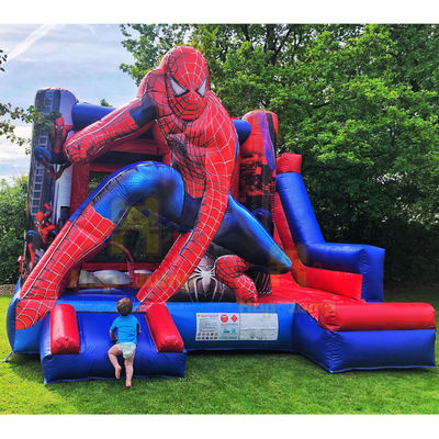 Unisex-Kinder-Schloss Spielhaus mit Slide Spiderman kommerzielle aufblasbare Sprungschloss