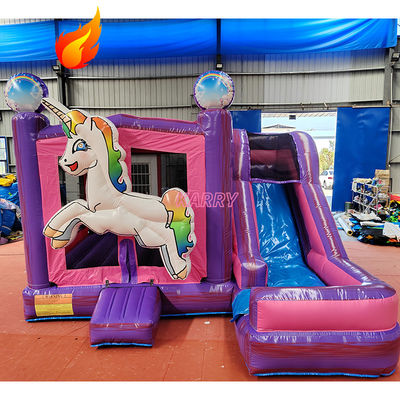 Farbige Einhorn aufblasbare Schlösser für Partys und Veranstaltungen