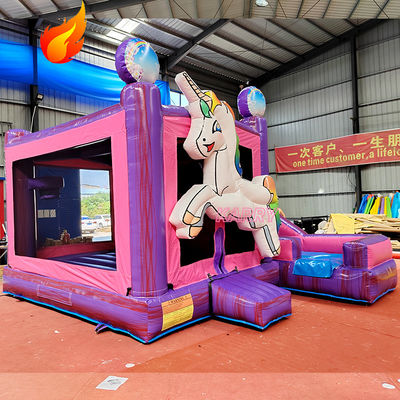 Farbige Einhorn aufblasbare Schlösser für Partys und Veranstaltungen