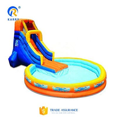 Wasserschwimmende Unterhaltung Kinder Wasserrutschenpark mit Pool und Splash-Funktionen