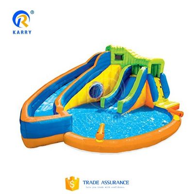 Wasserschwimmende Unterhaltung Kinder Wasserrutschenpark mit Pool und Splash-Funktionen