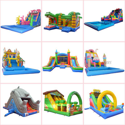 Personalisiertes Logo PVC Wasserpark Aufblasbare Spielrutsche N-Rutsche für große Kinder Endloser Spaß