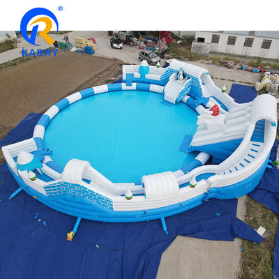 Übergroßes Schwimmbad aufblasbares Kombi-Rundbecken Wasserpark für Kinder