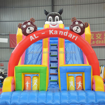 32ft 3 Bears Bouncer Trampolin Haus mit doppelter Spur aufblasbare Rutschen und langlebige