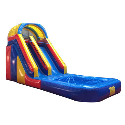 EN14960 Zertifizierte beliebte aufblasbare Wasserrutsche mit Dip-Kurve und Wildsplash
