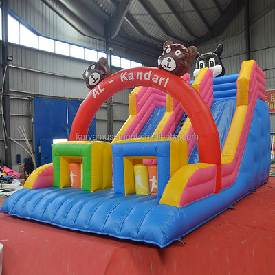32ft 3 Bears Bouncer Trampolin Haus mit doppelter Spur aufblasbare Rutschen und langlebige