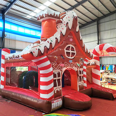 Weihnachtsspielpark Commercial Bouncy Castle Combo Hindernisplatz aufblasbare Trockenrutsche