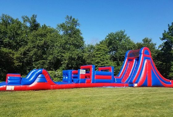 EN71 Zertifizierte aufblasbare Wasserausfahrt Bouncer Hindernisbahn Rutsche für Outdoor-Sportarten