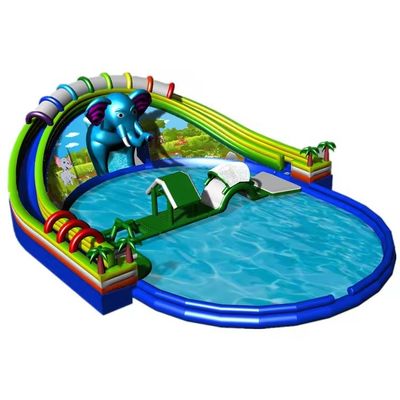 Verbessern Sie Ihren Vergnügungspark mit unserem übergroßen Pool und der aufblasbaren Wasserrutsche