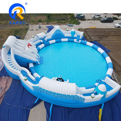 Maximalkapazität 100-500 kg Aufblasbarer Wasserpark Wasserattraktionen Vergnügungspark für Partys