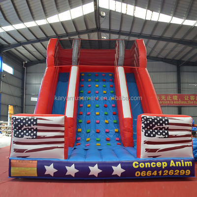 26ft Doppelspur aufblasbare Wasserrutsche für Kinder und Erwachsene PVC-Plattenmaterial