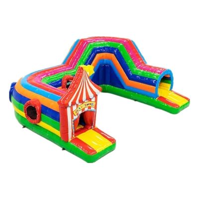Aufblasbare Spiel-Tunnel Zirkus Hindernisbahn 0,55 mm Platon PVC Plane