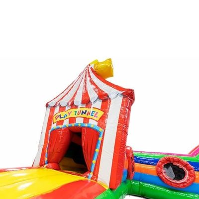 Aufblasbare Spiel-Tunnel Zirkus Hindernisbahn 0,55 mm Platon PVC Plane