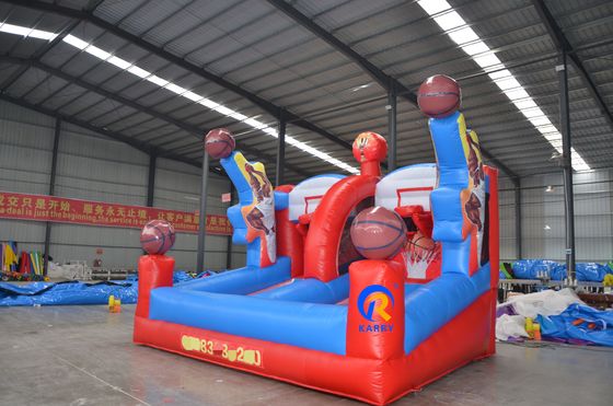 Outdoor-Spielplatz aufblasbares Party-Spiel individualisiertes Basketball-Shooting Trampolin