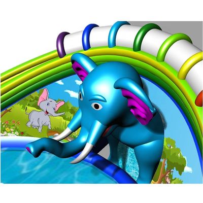 24*18m oder maßgeschneiderte Größe Schönes Baby Elefant aufblasbares Hindernis-Spiel Wasserpark
