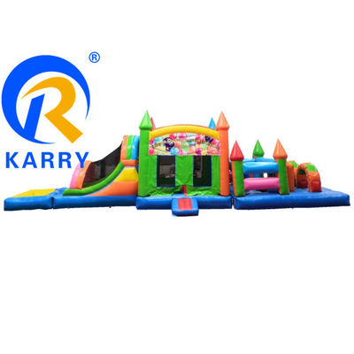 KR-OBS-904-2 Aufblasbare Hürden-Schieber-Slide-Combo für Vergnügungspark-Spiel