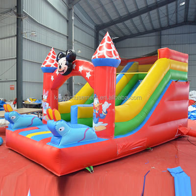 Kleine Kleinkinderrutsche aufblasbare Mickey Trocken- oder Nasssrutsche für Springer
