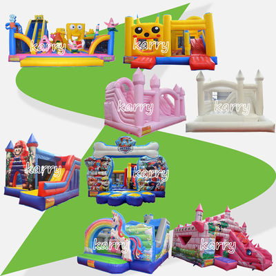 Kinderparty aufblasbarer Türsteher Schloss-Slide Combo Schloss aufblasbar angepasste Farbe