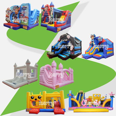 Kinderparty aufblasbarer Türsteher Schloss-Slide Combo Schloss aufblasbar angepasste Farbe
